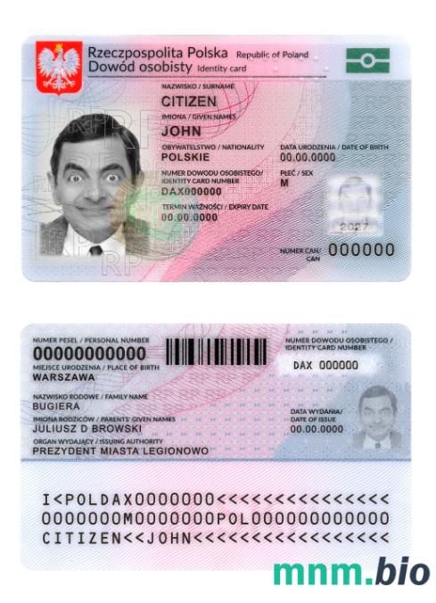 Karta identyfikacyjna Polski 2019-obecnie wersja 2